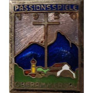 1950 German pin from Oberammergau Passionsspiele